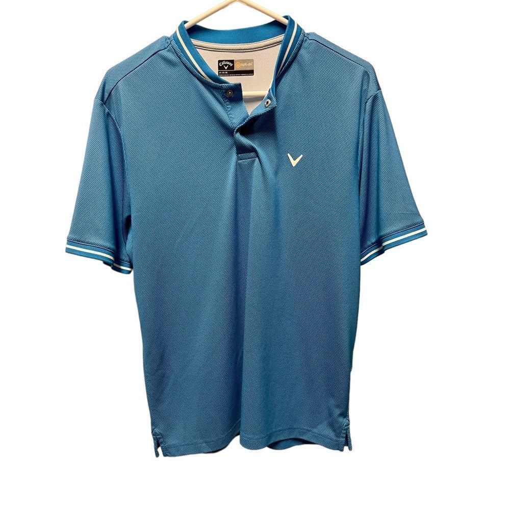 CALLAWAY, opti dri shirt , blue white , medium